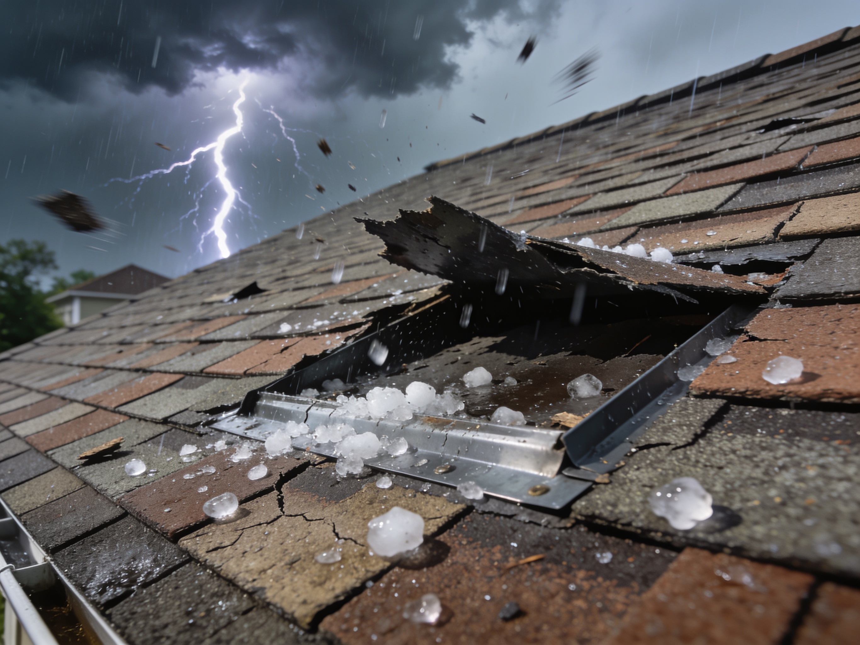 How Hailstorms and Thunderstorms Damage Roofs in Alpharetta
